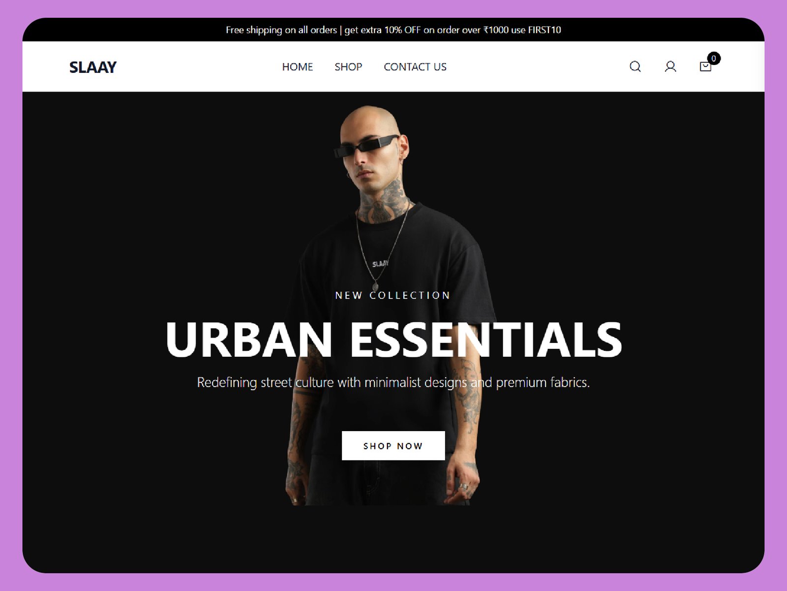 Slaay shopping Website