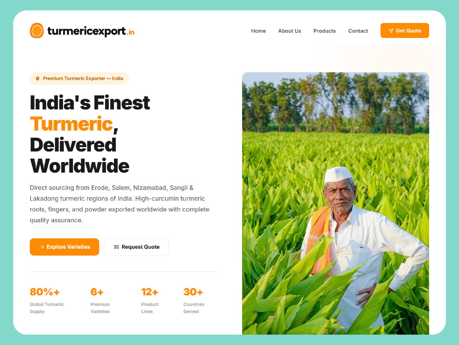 Turmeric Export Website